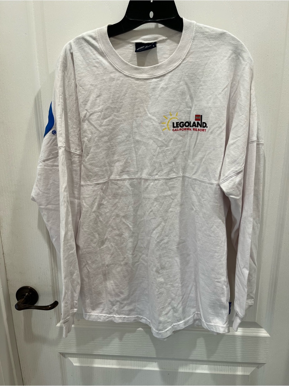 Vintage Legoland California Resort Men's White Long-Sleeve Tee Small Logo
